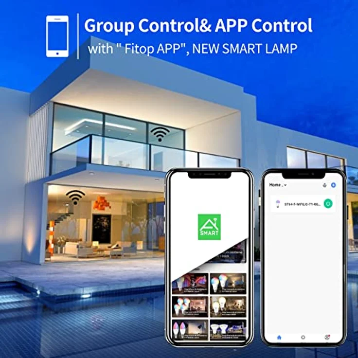 Fitop Alexa Smart Glühbirnen, E14 Wlan LED Lampen Dimmbar Glühbirne 4.9W 470Lm+2700-6500K+RGB 16 Millionen Farben, App Steuern Kompatibel mit Alexa/Google Home, Sprachsteuerung 2 Pack – Bild 5
