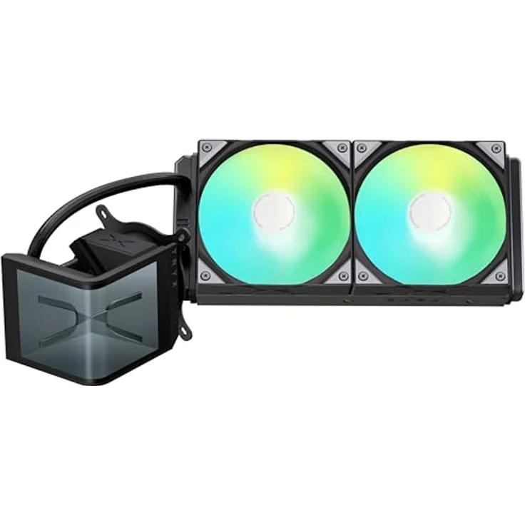 TRYX Panorama SE ARGB, CPU Wasserkühler mit 240-mm-Radiator, ARGB-Beleuchtung und 3D-AMOLED-Display, Schwarz – Bild 3
