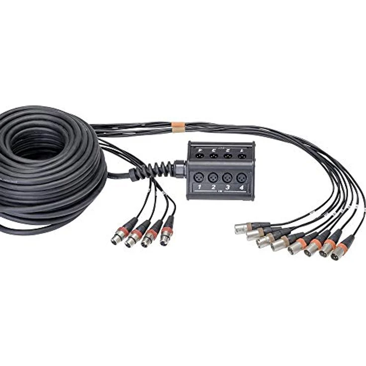 CORDIAL CABLES Bühnenbox 8 Eingänge 4 XLR-Ausgänge 15 m Kabel AUDIO-KABEL Essentials Bühnenboxen – Bild 1
