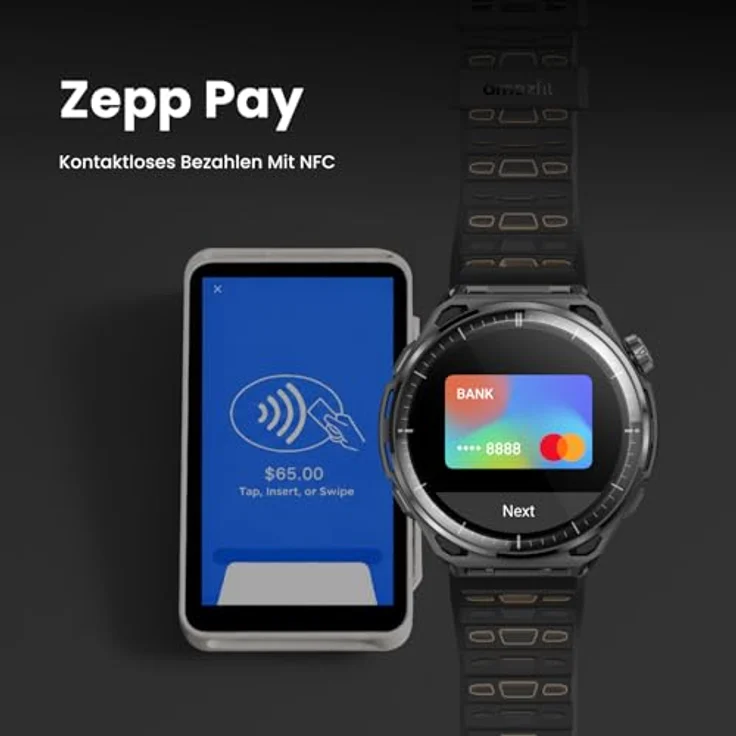 Amazfit Balance 3, Smartwatch mit 1.5 AMOLED-Display, 21 Tage Akkulaufzeit und HybridCharge™, Titanium Black – Bild 9