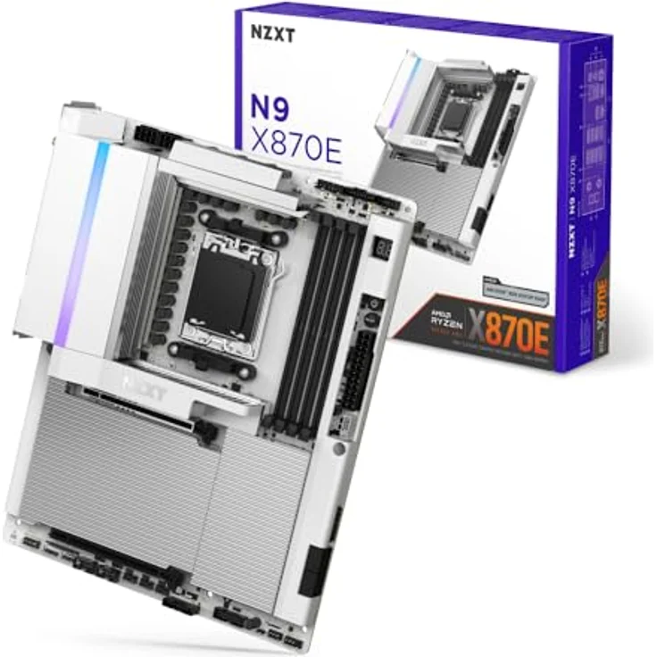NZXT N9 X870E White DDR5 AM5 Mainboard mit Wi-Fi 7 und Bluetooth 5.4 – Bild 9