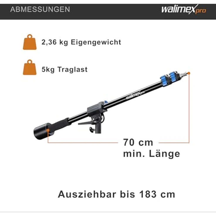 walimex pro Galgen mit Gegengewicht, 100-170cm – Bild 8