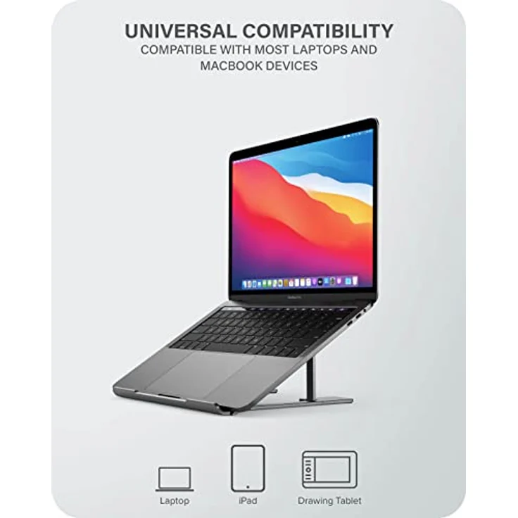 ALOGIC Metro, verstellbarer Laptop-Riser aus Aluminiumlegierung, sechs Winkel, tragbar, kompatibel mit MacBook und Surface – Bild 4