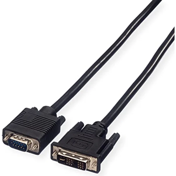 VALUE DVI-VGA Kabel, DVI (12+5) ST - VGA ST, 2 m – Bild 1