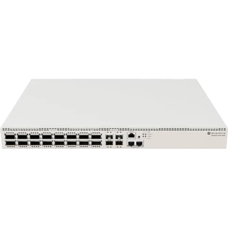 MikroTik 100GB CRS520-4XS-16XQ-RM Ultraschneller Business-Switch mit 28 SFP28 Gigabit-Ports, 100 QSFP28 Gigabit-Ports, und 4 GB DDR4-RAM
