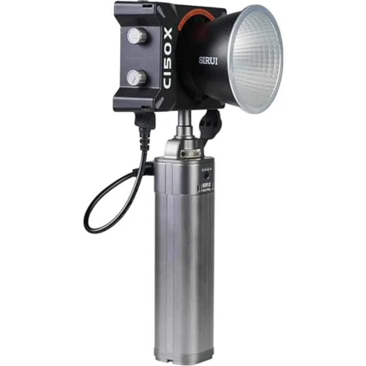 SIRUI C150X Lite, 150W LED-Videoleuchte Profi-Set mit H99 Pro Akku-Griff, 97Wh V-Mount, PD-QuickCharge, Bluetooth-App Steuerung, integrierter Softbox & Schnellwechsel-System – Bild 3
