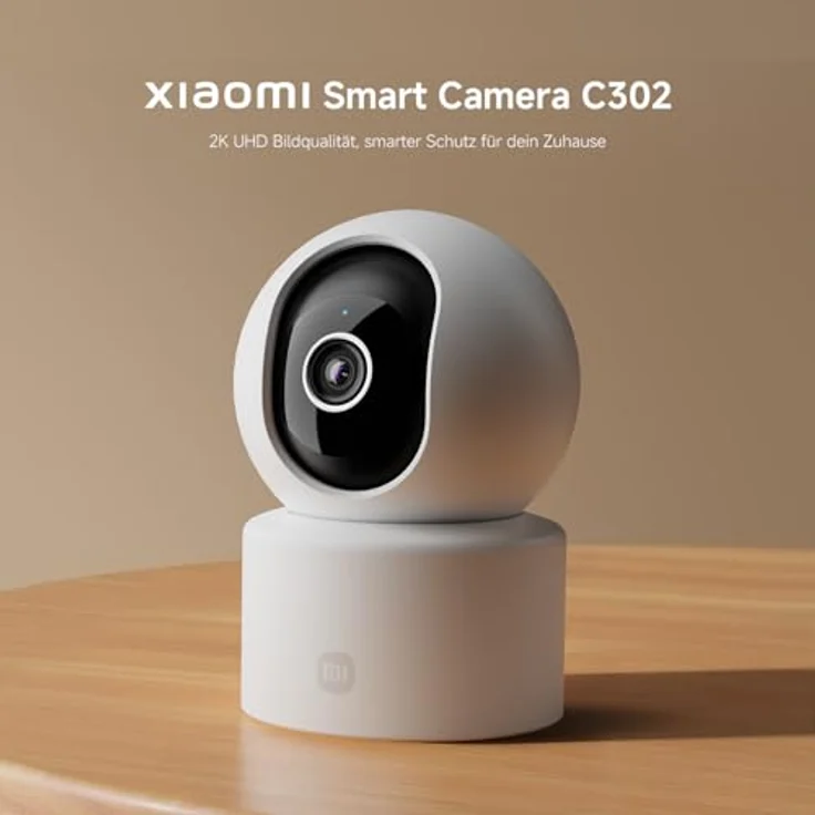 XIAOMI Smart Camera C302, 3MP 2K Überwachungskamera mit 360° Schwenkfunktion, Infrarot-Nachtsicht und Zweiwege-Sprachanruf – Bild 2