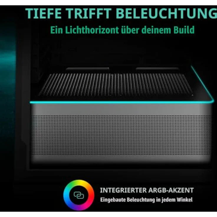 MONTECH PC-Gehäuse Montech TG3 Black, Tower-Gehäuse mit Tempered Glass, ARGB-Beleuchtung und optimalem Airflow – Bild 4