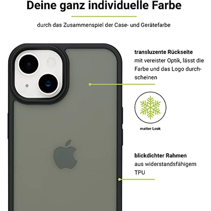 ARTWIZZ IcedClip für iPhone 12 - 12 Pro - 13 Schutzhülle Hülle Schutz Case Clip iPhone 12 - Pro (6.1“), Night-Black – Bild 2