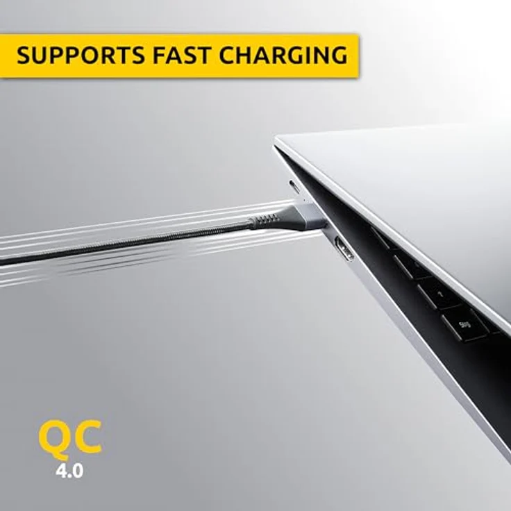 Intenso A315C USB-A auf USB-C Kabel, 60W Schnellladung, 1,5 m, Nylonmantel, schwarz – Bild 4