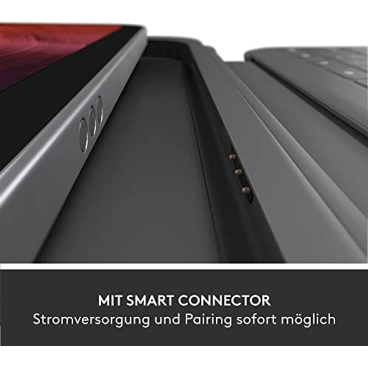 Logitech Rugged Folio für iPad (10. Generation) – Schutzcase mit Smart Connector und strapazierfähiger, spritzwassergeschützter Tastatur, German Layout - Grau – Bild 5