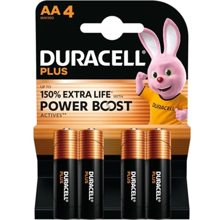 Duracell Plus AA BOOST K4, Hochleistungsbatterien für lange Lebensdauer und hohe Energieeffizienz – Bild 1