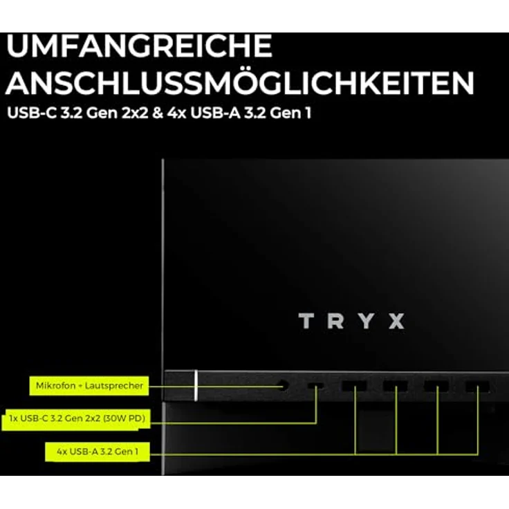 TRYX LUCA L70 PC-Gehäuse, Midi-Tower, E-ATX, Tempered Glass - schwarz, Showcase-Gehäuse mit Platz für bis zu neun Lüfter und Radiatoren bis 420 mm – Bild 6