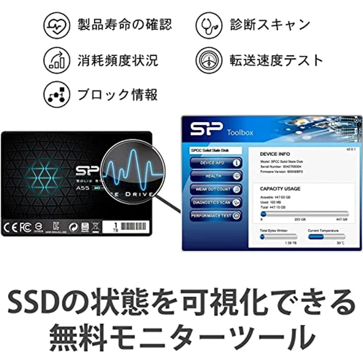 Silicon Power Ace A55 2.5 Zoll 2000 GB Serial ATA III 3D NAND (SP002TBBSS3A55S25) – Bild 5