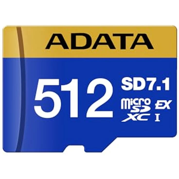 ADATA 512 GB Speicherkarte Premier Extreme MicroSDXC SD7.1 Express V30 Class 10, PCIe- und NVMe-Protokolle, schnelle Lese-/Schreibgeschwindigkeit von 800/700 MB/s – Bild 1