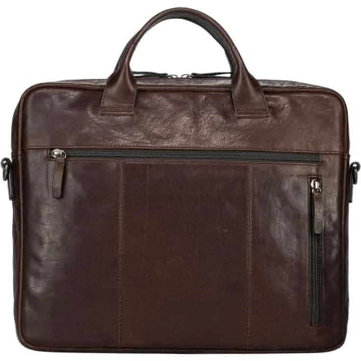 Jost Glasgow Aktentasche aus 100% Leder, 37 cm mit Laptopfach, braun – Bild 3