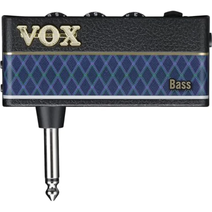 Vox amPlug3 Bass, Kopfhörerverstärker mit klassischem Basssound und Overdrive, Schwarz, Blau – Bild 1