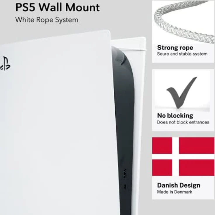 Floating Grip PS5 Wall Mount, weiß – Bild 3