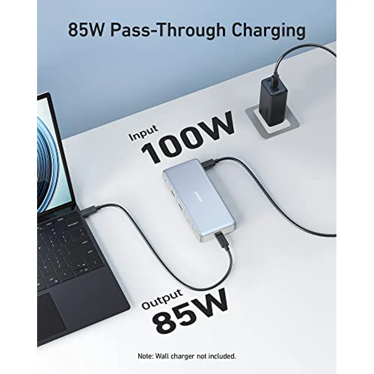 Anker 575 USB-C Hub 12-in-1 (Dual HDMI, DP Triple Display, 10 GBit/s, 4K HDMI/DP, Max 100W PD, Ethernet) für Dell, Thinkpad Laptop – Bild 5