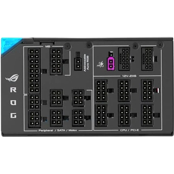 ASUS ROG THOR 1600W Titanium III EVO, 80 Plus Titanium Netzteil, 1600 Watt, ATX 3.1, schwarz – Bild 6
