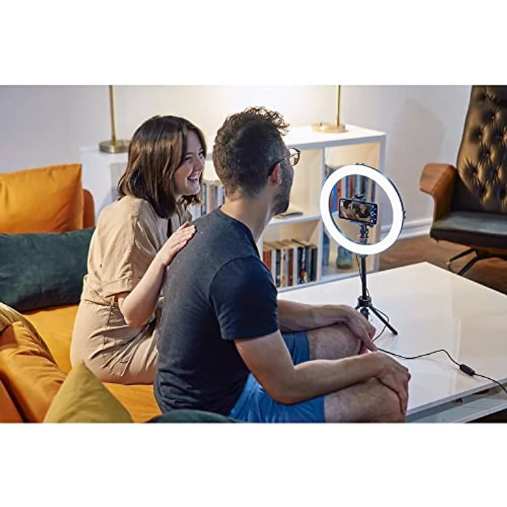 JOBY Beamo Ring Light 12 Zoll - Großes LED Selfie Licht für Handy od. Kamera mit 3 Farbtemperaturen & 10 Helligkeitsstufen, Mobil, Video, Video-Blogs, Live-Streams, Content Creation, Make-Up, Heimbüro – Bild 4