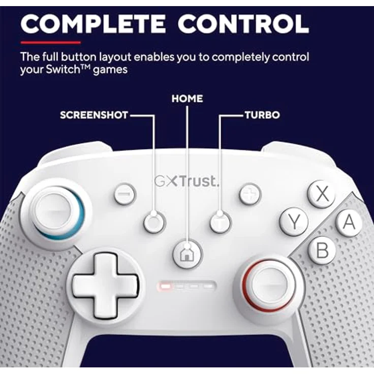 Trust Gaming GXT 1246W Muta Bluetooth Nintendo Switch Controller, Dual-Shock-Vibration, 15h Spielzeit, Weiß – Bild 5