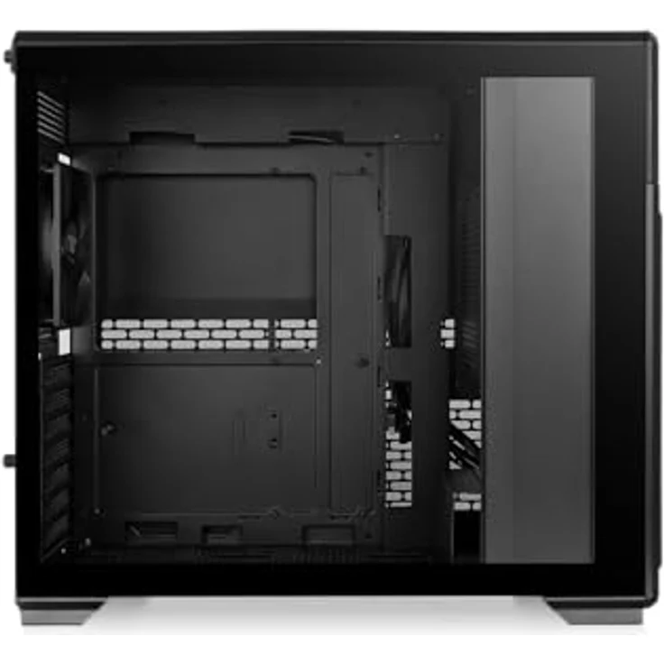 Thermaltake TR300 TG, Mid-Tower PC-Gehäuse mit 3-mm-Tempered Glass, 120mm Fan und Power Extension Cord, Schwarz – Bild 5