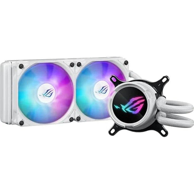 ASUS ROG STRIX LC III 240 ARGB White Edition All-in-One Flüssig-CPU-Wasserkühlung weiß (2x adressierbare ROG ARGB-Lüfter, Asetek-Pumpe 7. Generation V2, Intel LGA 1700, 1200, 115X, AMD AM5, AM4) – Bild 3