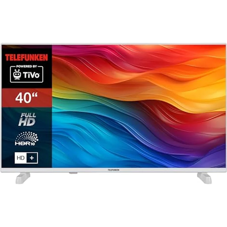 TELEFUNKEN XF40TO750S-W Fernseher 40 Zoll Smart TV Full HD HDR HD+ 6 Monate inkl. Triple-Tuner, weiß – Bild 2
