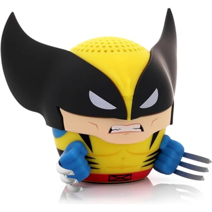 Bitty Boomers Marvel: Wolverine Mini-Bluetooth-Lautsprecher, ultra-tragbar mit Bluetooth 5.0, 4 Stunden Musikzeit, mit Gurt zur Befestigung, schwarz – Bild 5
