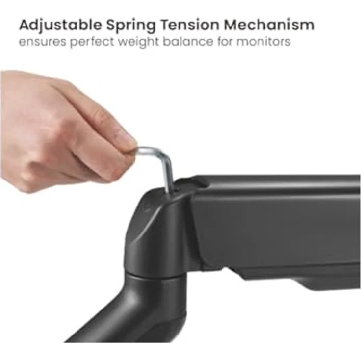 Goobay Single-Monitor-Wandhalterung mit mechanischer Feder, schwarz - Flexibel einstellbar für ergonomische Arbeitsplätze und Multimedia-Anwendungen – Bild 9