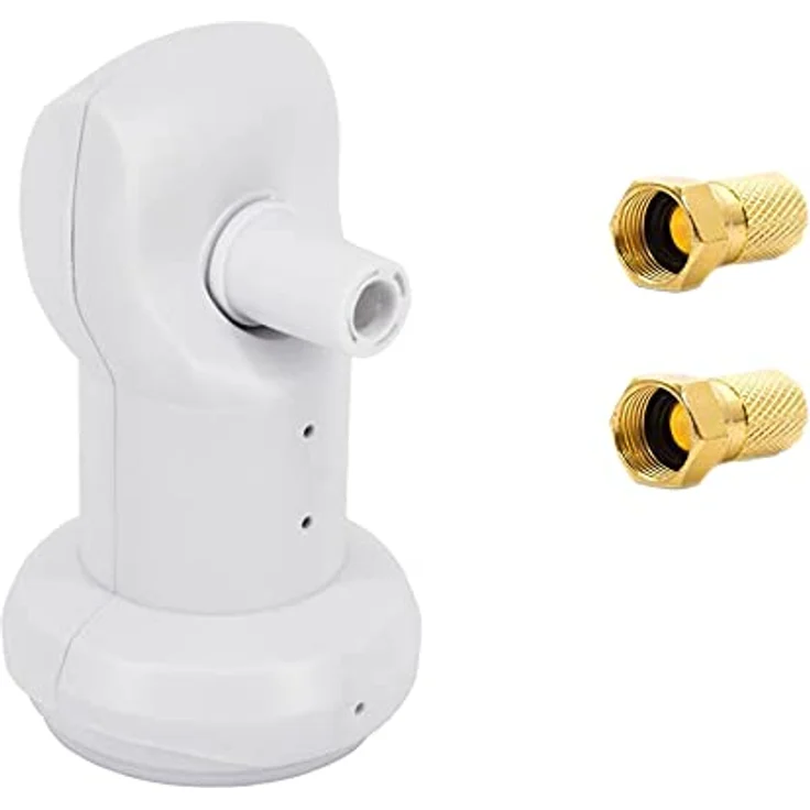 Premium X Single LNB Digital SAT für 1 Teilnehmer Weiß Empfangskopf 0,1dB DVB-S2 HDTV 4K Wetterschutz 2X F-Stecker – Bild 1