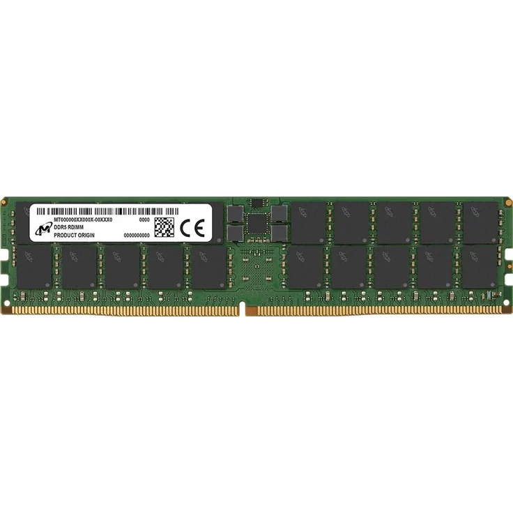 Micron 64 GB reg. ECC DDR5-5600 MTC40F2046S1RC56BD2, 2RX4 PC5-44800B-R DDR5 RDIMM, leistungsstarker Arbeitsspeicher