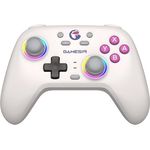 GameSir Nova Wireless Switch Pro Controller, Switch Controller mit Hall-Effekt JoySticks, RGB LED, Turbo, programmierbar, Bewegungssteuerung, Wake Up Funktion (Weiß)