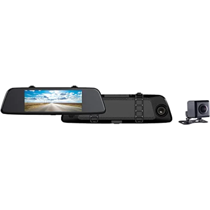 Pioneer VREC-150MD Rückspiegel Dash-Cam, Full HD mit 1920 x 1080 Pixel, 2 Kameras, 150° Blickwinkel, 64 GB MicroSD Unterstützung, Schwarz – Bild 1