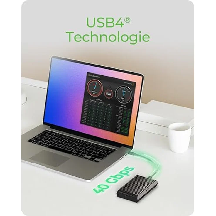 Icy Box IB-1920M-C42, M.2 Festplattengehäuse mit USB4® Technologie, bis zu 40 Gbit/s, Aluminium, effiziente Wärmeableitung – Bild 2