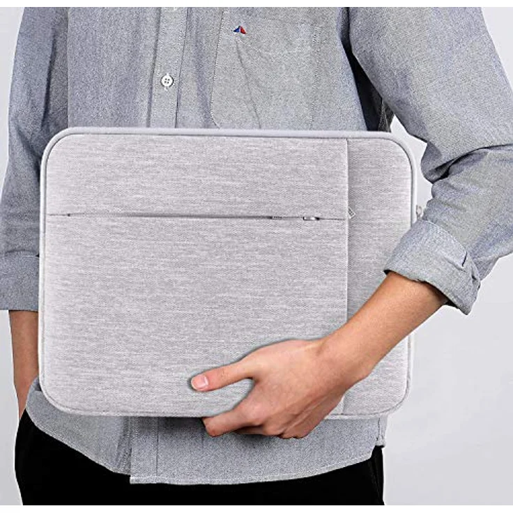 Lacdo 11-15,6 Zoll wasserabweisend Laptop Sleeve Tasche/Laptop Computer Tasche/Aktentasche/Ultrabook Laptop Tasche/Tasche Mehrfarbig grau 15,6 Zoll – Bild 6
