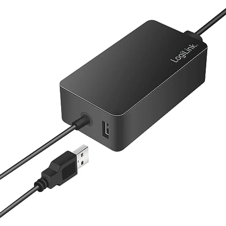 LogiLink PA0309, 65 W Notebook Netzteil für Microsoft Surface, Schwarz mit USB-Port zum gleichzeitigen Laden – Bild 4