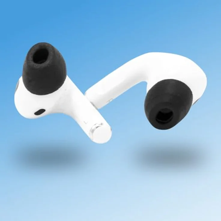 Comply Foam Tips 2.0 für AirPods Pro, Memory Foam Ohrpassstücke mit TechDefender, 3 Paar in Schwarz, Größen S/M/L – Bild 2
