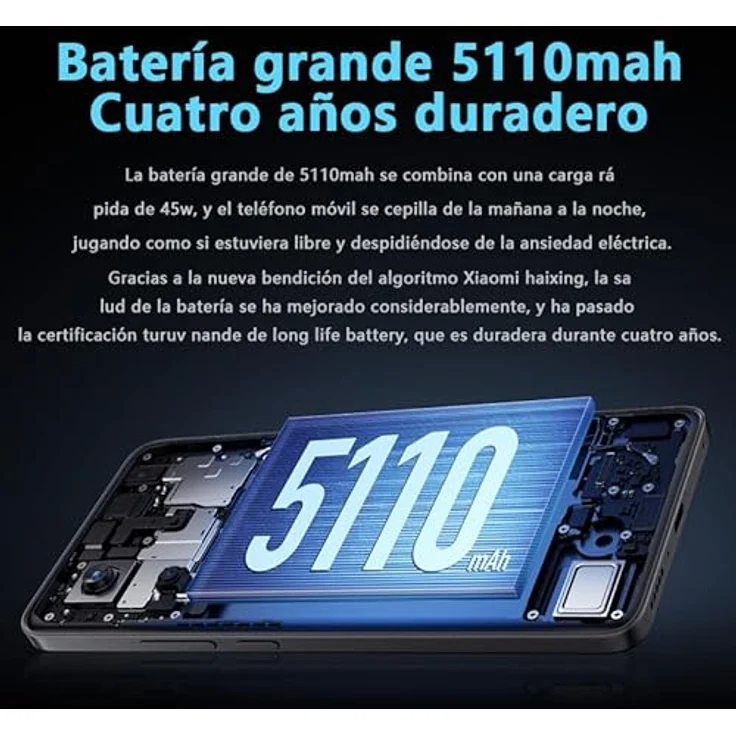 Xiaomi Redmi Note 14 5G, 8 GB + 256 GB, 16,9 cm (6,67 Zoll) OLED-Display, wasserdicht, 50 Millionen Pixel, 120 Hz Aktualisierungsrate, 5110 mAh, Dual-Standby, multifunktionaler Sensor – Bild 3