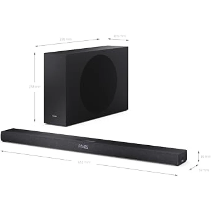 Sharp HT-SBW320, Soundbar mit klarem Klang, schwarz – Bild 4
