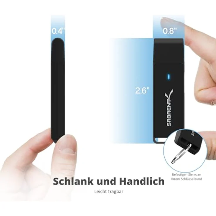 Sabrent Kartenlesegeräte USB 3.0 Micro SD- und SD-Kartenleser-Card Reader (CR-T2MS) – Bild 6