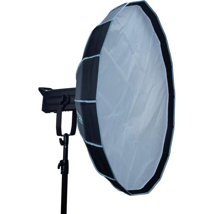Patona Premium Softbox 105 cm, Softbox mit Reflektor, 2 Diffusoren und Wabengitter, rund, silber und strapazierfähig