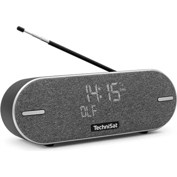 TechniSat DIGITRADIO BT 2 - tragbarer Premium-Bluetooth-Lautsprecher mit DAB+ Digitalradio (UKW, Uhr, Wecktimer, Wasserabweisendes Gehäuse, Favoritenspeicher, AUX-in, Akku, 20 Watt) anthrazit