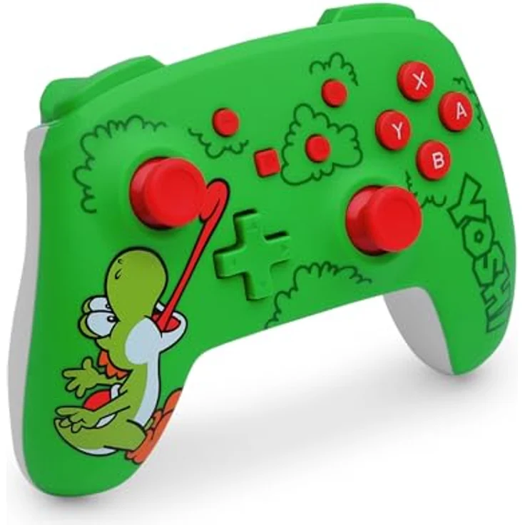 PowerA Kabelloser PowerA-Controller für Nintendo Switch - Hungriger Yoshi, ergonomisches Design, 40 Stunden Spielzeit, kabellose Freiheit, offiziell lizenziert – Bild 3
