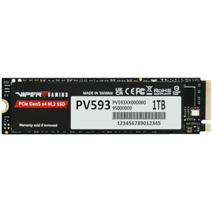 Patriot VIPER PV593, 1TB M.2 2280 PCIe Gen5 x4 SSD mit bis zu 14.000 MB/s, ideal für Gamer und Profis – Bild 1