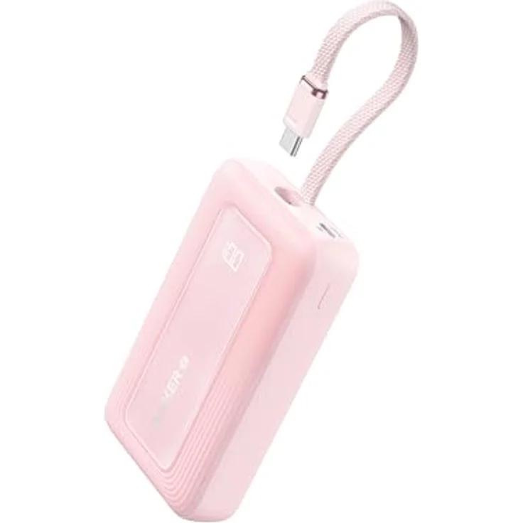 Anker Zolo Powerbank, 10.000mAh 30W High-Speed portables Ladegerät mit integriertem USB-C Kabel, Schnelllade-Akkupack für iPhone 15 Modelle, MacBook, Galaxy, iPad, und mehr – Bild 1