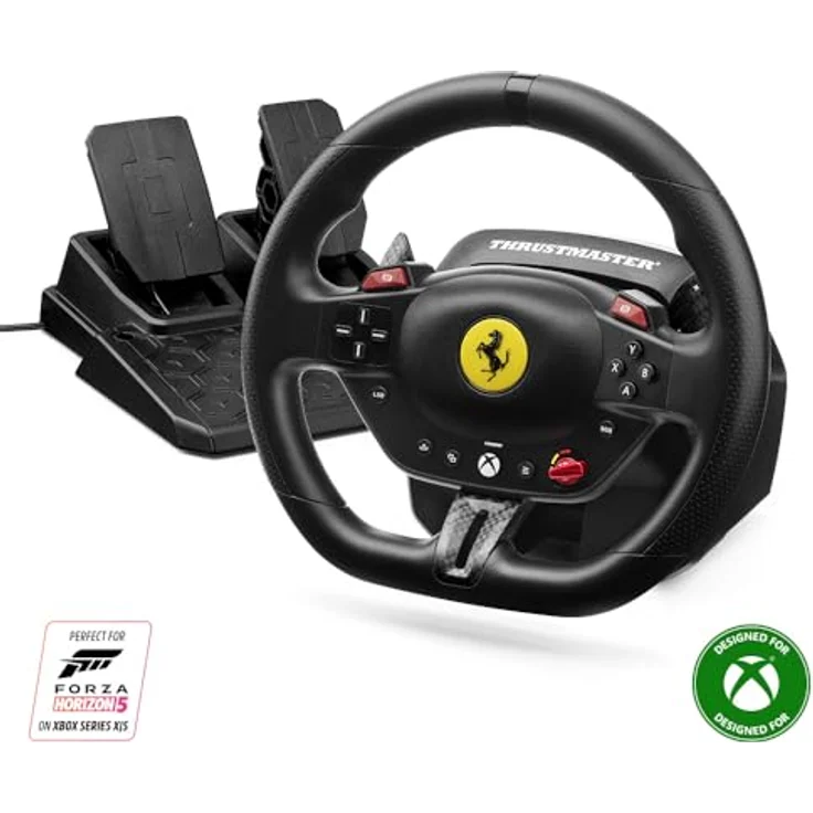 THRUSTMASTER T98 Ferrari 296 GTS, Gaming-Lenkrad für Xbox & PC mit 240° Rotationswinkel und Manettino Fahrprofilen – Bild 1