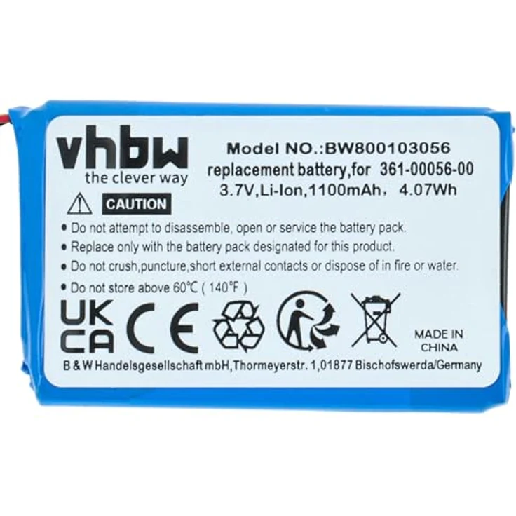 vhbw Akku kompatibel mit Garmin Camper 770 LMT-D, Lithium-Ionen, 1100 mAh, 3,7 Volt, wiederaufladbar mit Kurzschluss- und Überhitzungsschutz – Bild 5