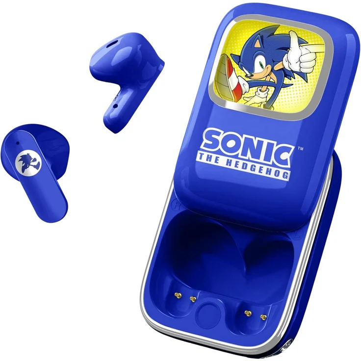 OTL Sonic The Hedgehog Slide TWS-Ohrhörer mit Ladehülle In-Ear-Kopfhörer, Bluetooth, Smart Touch Control, Sonic-Design – Bild 1